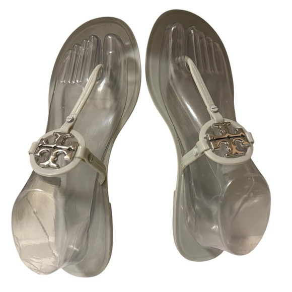 Tory Burch Mini Miller Jelly Thong (River Rock - Silver, size 9 /excellent - Picture 8 of 11